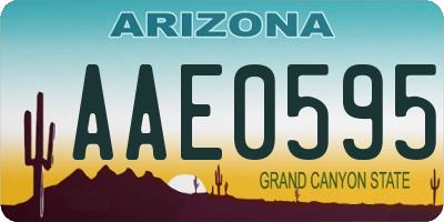 AZ license plate AAE0595