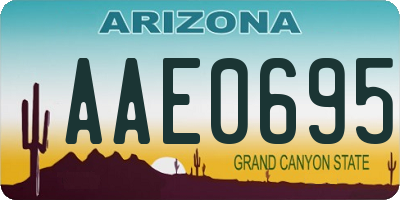 AZ license plate AAE0695