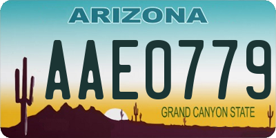 AZ license plate AAE0779