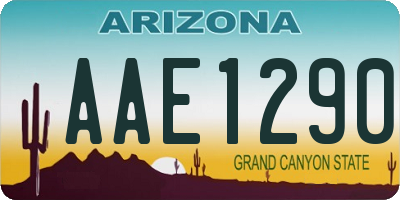 AZ license plate AAE1290