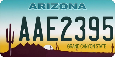 AZ license plate AAE2395