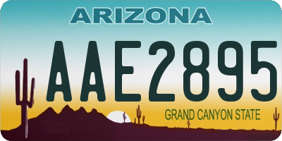 AZ license plate AAE2895