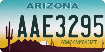 AZ license plate AAE3295