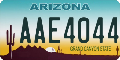 AZ license plate AAE4044