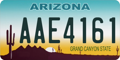 AZ license plate AAE4161
