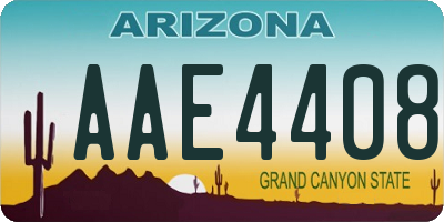 AZ license plate AAE4408