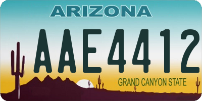 AZ license plate AAE4412