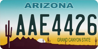 AZ license plate AAE4426