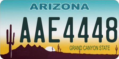 AZ license plate AAE4448