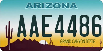 AZ license plate AAE4486