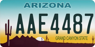 AZ license plate AAE4487