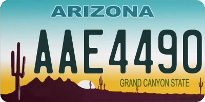 AZ license plate AAE4490