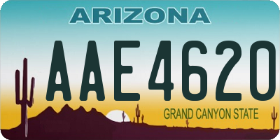 AZ license plate AAE4620