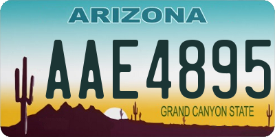 AZ license plate AAE4895