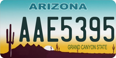 AZ license plate AAE5395