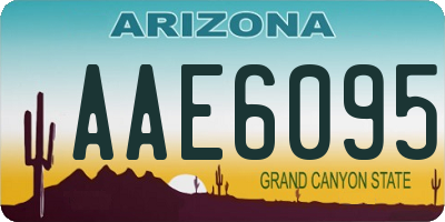 AZ license plate AAE6095