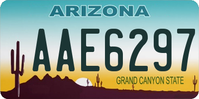 AZ license plate AAE6297
