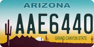 AZ license plate AAE6440