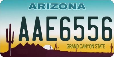 AZ license plate AAE6556