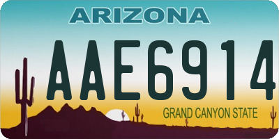 AZ license plate AAE6914