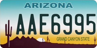 AZ license plate AAE6995