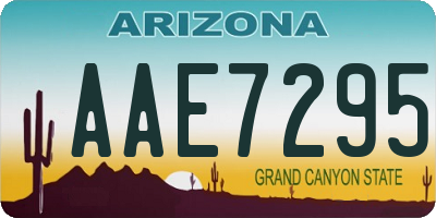 AZ license plate AAE7295