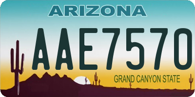 AZ license plate AAE7570