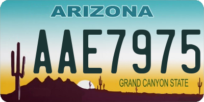 AZ license plate AAE7975
