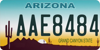 AZ license plate AAE8484