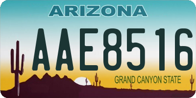 AZ license plate AAE8516
