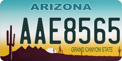 AZ license plate AAE8565