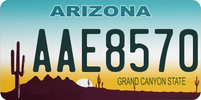 AZ license plate AAE8570