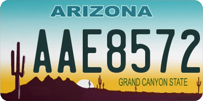 AZ license plate AAE8572