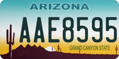 AZ license plate AAE8595