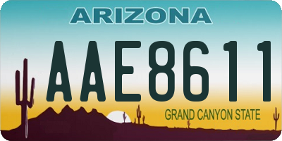 AZ license plate AAE8611