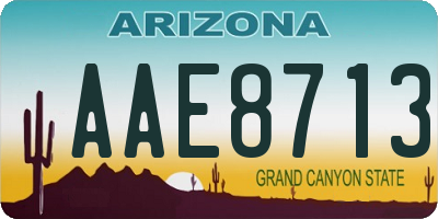 AZ license plate AAE8713