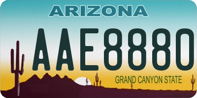 AZ license plate AAE8880