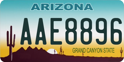 AZ license plate AAE8896