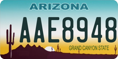 AZ license plate AAE8948
