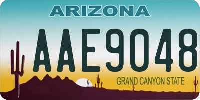 AZ license plate AAE9048