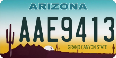 AZ license plate AAE9413