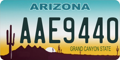 AZ license plate AAE9440