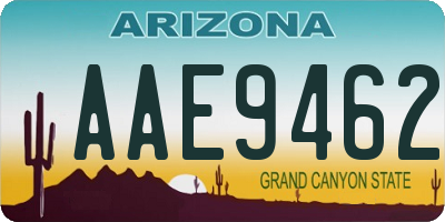AZ license plate AAE9462