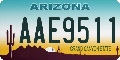 AZ license plate AAE9511
