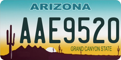 AZ license plate AAE9520