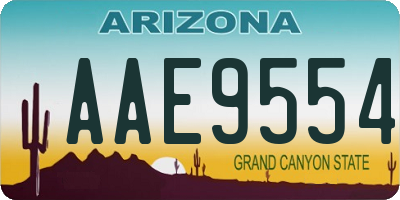 AZ license plate AAE9554