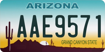 AZ license plate AAE9571