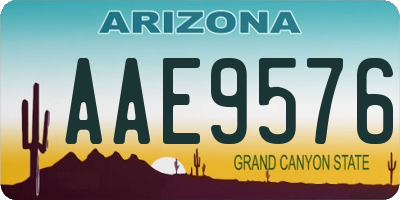 AZ license plate AAE9576
