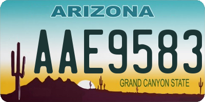 AZ license plate AAE9583