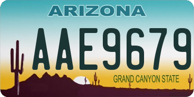 AZ license plate AAE9679